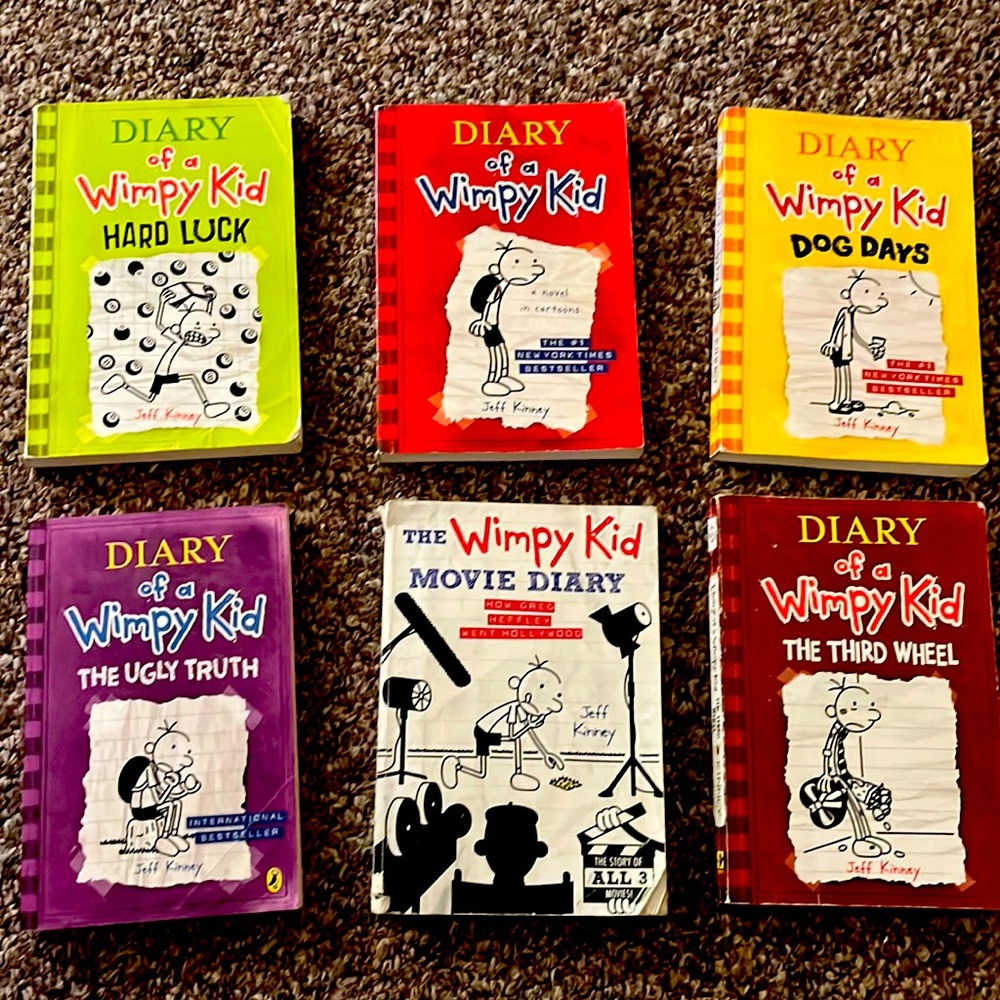 Diary of a wimpy kid books! :)